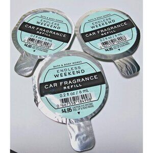 3 ENDLESS WEEKEND Bath & Body Works Scentportable Car Fragrance Refill New